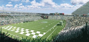 A rendering of the proposed football stadium on Tulane's Uptown campus. (via TulaneStadium.com)
