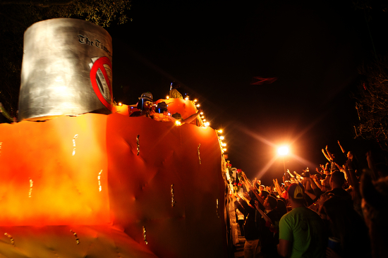 Krewe of Muses Canned Goods float. (Sabree Hill, UptownMessenger.com)