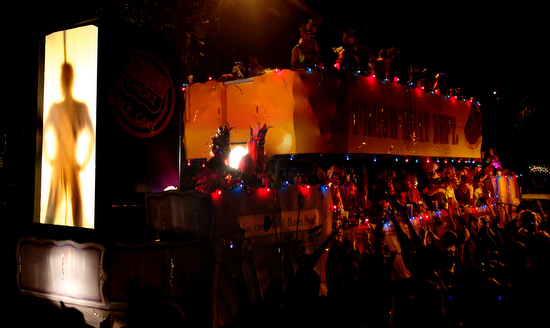 Krewe of Muses Fresh Meat float. (Sabree Hill, UptownMessenger.com)