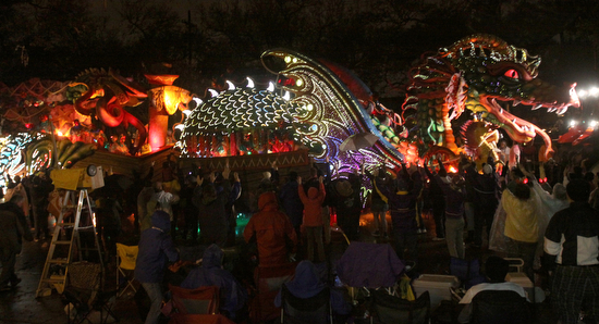 Krewe of Orpheus' "Leviathan" float. (Sabree Hill, UptownMessenger.com)