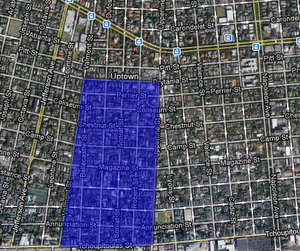 Boundaries of the Faubourg Avart Neighborhood Association.