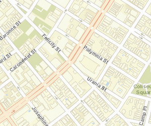 Polymnia and St. Charles (map via NOPD)