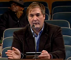 Drew Ward asks the New Orleans City Council to ban smoking during Mardi Gras parades on Jan. 24, 2014. (via nolacitycouncil.com)