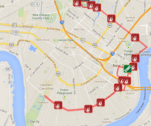 (map via runrocknroll.competitor.com)