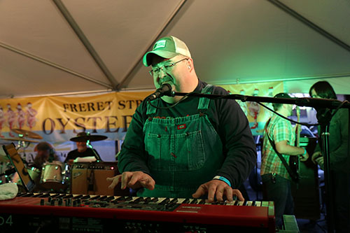Keyboardist and organist John Gros plays with the newest New Orleans super group Raw Oyster Cult.The Cult is made up of Gros, former Radiators guitarists Camile Baudoin and Tom Malone and drummer Frank Bua Jr. and bassist Dave Pomerleau from Johnny Sketch and the Dirty Notes. (Zach Brien, UptownMessenger.com)