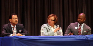 Freddie Charbonnet, Cynthia Hedge-Morrell and Jason Williams. (Robert Morris, UptownMessenger.com)