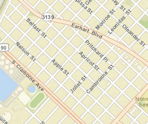 The 8600 block of Belfast. (map via NOPD)