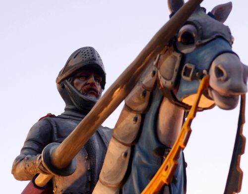The Don Quixote float in the Babylon parade. (Robert Morris, UptownMessenger.com)
