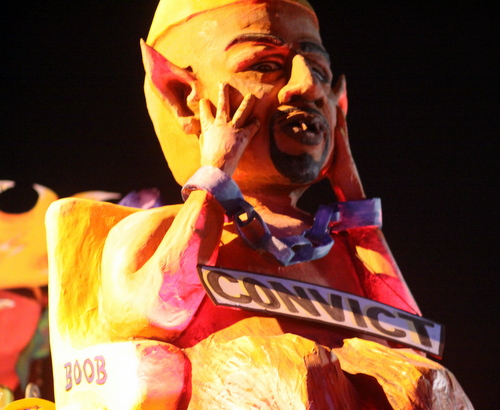 Chaos deemed former Mayor Ray Nagin "Beelzeboob" with a timely reference to his recent conviction. (Robert Morris, UptownMessenger.com)