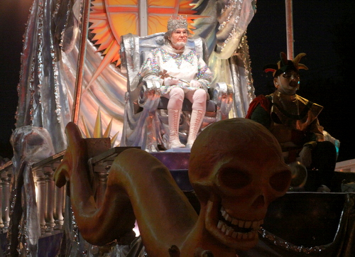 The Chaos king's float. (Robert Morris, UptownMessenger.com)