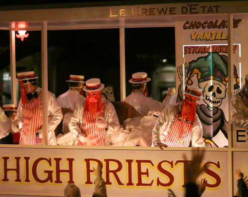 The Krewe d'Etat High Priests. (Robert Morris, UptownMessenger.com)