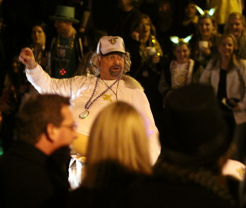 A male dance troupe borrows their style from Saints defensive coordinator Rob Ryan. (Robert Morris, UptownMessenger.com)