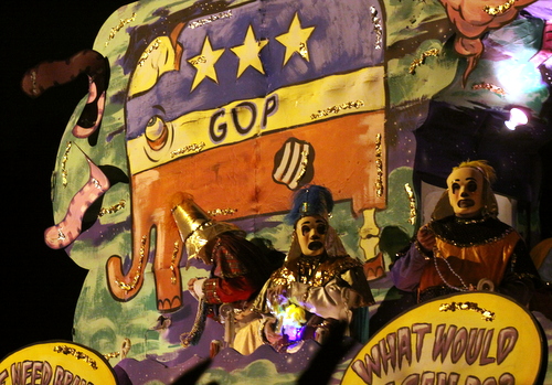 The Krewe d'Etat "Zombie" float. (Robert Morris, UptownMessenger.com)