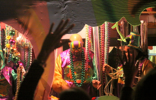 A rider in the Krewe of Oshun. (Robert Morris, UptownMessenger.com)