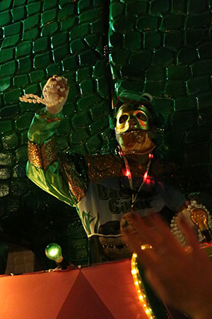 Rider from the Bacchagator float. (Zach Brien, UptownMessenger.com)