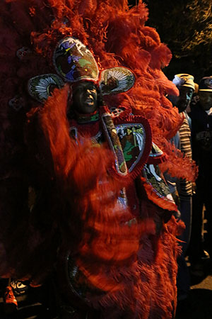 Big Chief of the Golden Blades on St. Joseph's Night. (Zach Brien, UptownMessenger.com)
