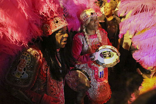 Big Chief Monk Boudreaux of the Golden Eagle son St. Joseph's Night. (Zach Brien, UptownMessenger.com)