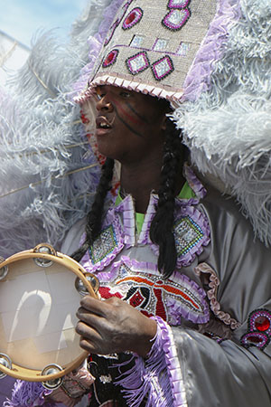 Wild Mohicans Mardi Gras Indians on Super Sunday 2014. (Zach Brien, UptownMessenger.com)