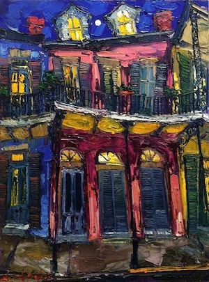 "Deep and Down" by Michalopoulos. Michalopoulos' paintings will be featured in one of the Magic Movie Night auctions (via Michalopoulos Gallery/facebook.com)