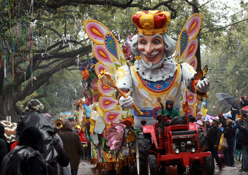 The Rex "Butterfly King" float. (Robert Morris, UptownMessenger.com)