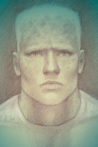 A hand-drawn sketch of a suspect in a home invasion last week on Green Street. (via NOPD)