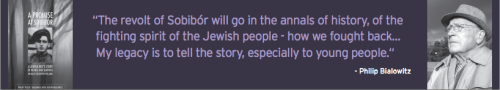 Philip Bialowitz is one of seven living survivors of the Nazi extermination camp, Sobibór, where 250,000 people perished between 1942 and 1943. (via JCC)