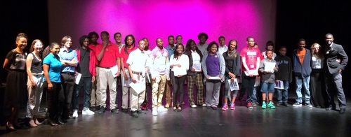 Participants in the program after their presentations. (photo by jewel bush for UptownMessenger.com)