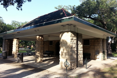 Audubon Park's Shelter 11, near St. Charles Avenue, was recently renovated with private donations, and the park is asking the city to pay for similar renovations to the bathroom complexes on The Fly. (Robert Morris, UptownMessenger.com)