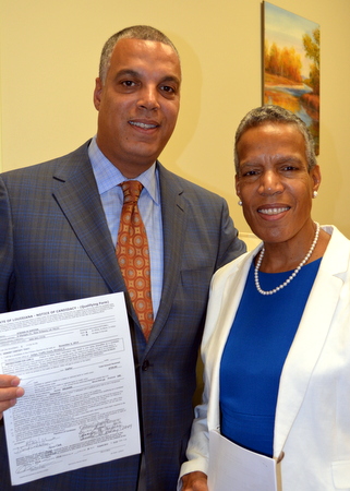 Siblings Steven and Claire Jupiter, both incumbent judges. (Photo by Danae Columbus for UptownMessenger.com)