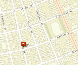 Friday morning's fatal shooting in the 2000 block of Foucher has yet to be loaded into the NOPD crime maps, but a homicide marker shows where a victim was found a block away in September. (map via NOPD)