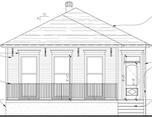 Plans for one of the Saratoga houses (via Pentek Homes)