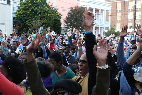 The crowd rejoiced when the Guinness Records official announced the world record. (Zach Brien, UptownMessenger.com)