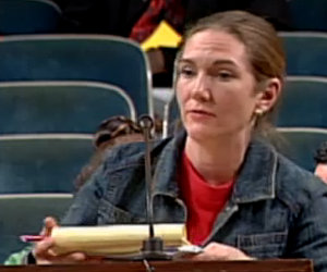 Lindsey McLellan, a chef at Lola's restaurant who plans a new restaurant in Broadmoor called El Pavo Real, speaks to the New Orleans City council on Thursday, Dec. 11. (via nolacitycouncil.com)