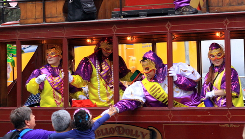 The New Orleans Center for the Creative Arts had a float near the lead of Orpheus. (Robert Morris, UptownMessenger.com)