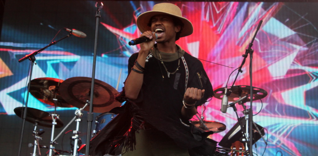 Raury performs on the Power Plant stage at BUKU in 2015. (Jamal Melancon, UptownMessenger.com)