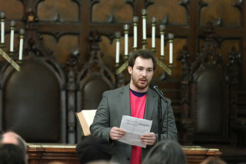 Charles Schully, a member of Social Work Students United for Reproductive Freedom, talked about his experience with Planned Parenthood and how it provides opportunities for others.