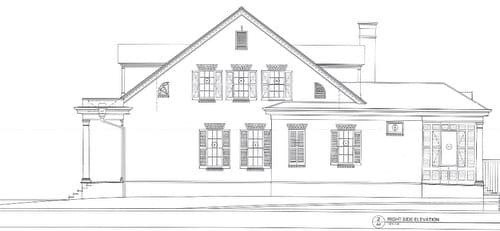 A side view of the house proposed for 518 Eleonore. (via nola.gov)
