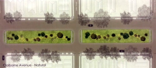 The plan for South Claiborne Avenue.
