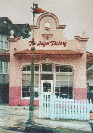 The Bagel Factory at 7901 St. Charles Avenue, photographed in 2002. (photo courtesy of Michelle LeBlanc Fine.)