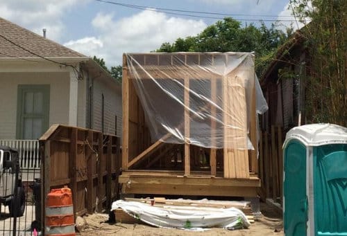 The beginnings of the house at 4621 Chestnut Street (via City of New Orleans)