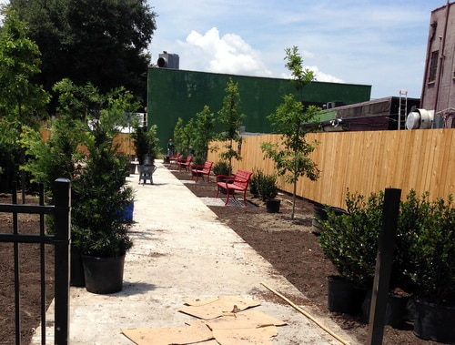 Ecole Bilingue is developing a formerly vacant lot at 820 General Pershing into a school garden. (submitted photo by Faye Lieder)
