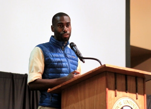 Black Lives Matter Deray McKesson speaks at Rising Tide X. (Robert Morris, UptownMessenger.com)