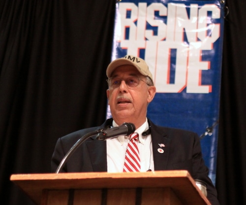 Retired Lt. Gen. Russell Honore speaks on the environment at the Rising Tide conference. (Robert Morris, UptownMessenger.com)