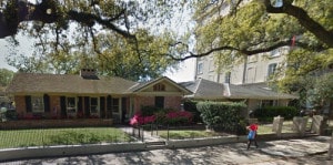 The two houses currently at First and St. Charles (via Google Maps)