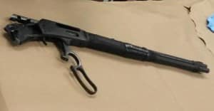 The gun recovered at the suspect's home. (via NOPD)