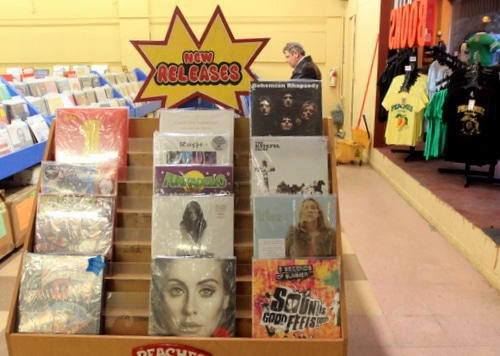 The "new releases" section combines legendary records that have been reprinted with new music. (Robert Morris, UptownMessenger.com)