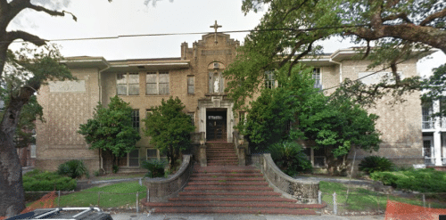 The former Our Lady of Good Counsel School has been proposed to be renovated into a 22-unit apartment building. (photo via City Planning Commission)