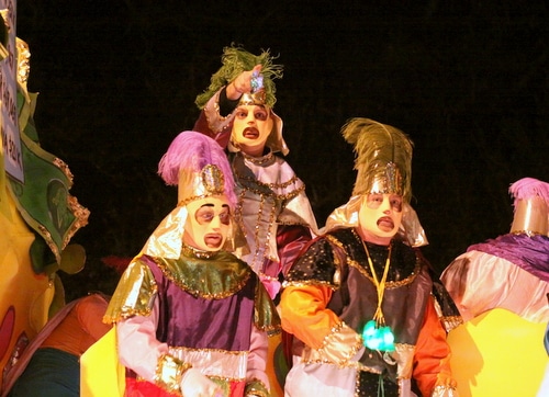 Le Krewe d'Etat rolls on Napoleon Avenue. (Robert Morris, UptownMessenger.com)
