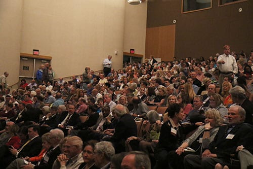 People packed Roussell Hall at Loyola University to hear James Carville and Mary Matalin speak about the 2016 Presidential election as part of the Ed Renwick lecture series. Carville, a Democrat, and Matalin, a Conservative, are two prominent speakers in their respective political circles. (Zach Brien, UptownMessenger.com)