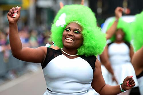 The Alter Egos march down Magazine street in their first appearance in the 66th annual Irish Channel St. Patrick's Day Parade on Saturday, March 12. (Zach Brien, UptownMessenger.com)